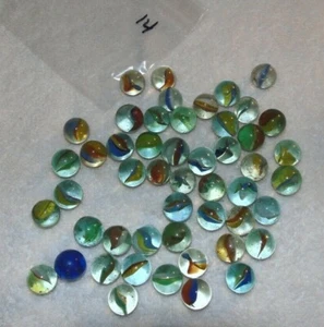 50 Katzenauge Vintage Nachlass Murmeln 5/8" 19/32" Lot 14 - Bild 1 von 9