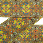IBA Indianbeautifulart Brown Tiles Moroccan VelvetÂ TrimÂ Fabric-cOV