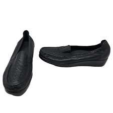 SAS Tripad Comfort Black Leather Weekender Woven Loafer Shoe Sz 10.5 N Slip On