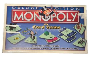 Vintage Monopoly Deluxe Edition The Card Game 2000 New Sealed - Picture 1 of 4