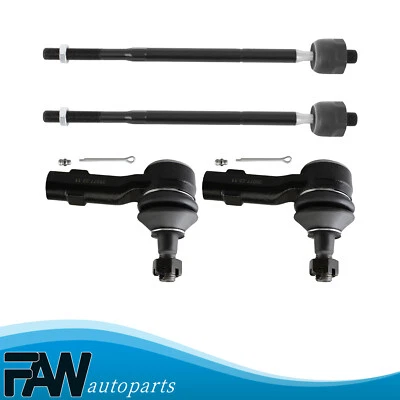 Se adapta a camioneta Ram 1500 2013 2014-2018 extremo de barra de amarre delantera 4 piezas ES801123 EV800958 Foto 1 de 4