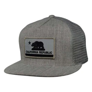 California Republic Flag Trucker Hat - Heather Gray - Picture 1 of 3