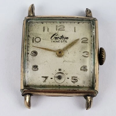 ANTIGUO RELOJ VINTAGE Croton Thineste para hombre 10K GF reloj de cuerda Foto 1 de 4