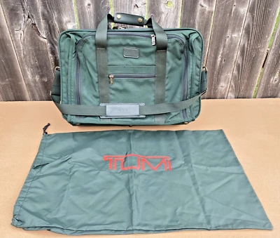 TUMI 22" Expandable Overnight Travel Bag Hunter Green Ballistic Nylon RARE VTG - Image 1 of 4