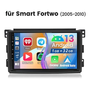 Für Smart Fortwo 451 2005-10 Autoradio DAB+ Android13 GPS WIFI Carplay RDS 1+32G - Bild 1 von 10