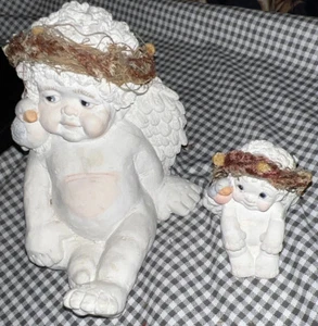 Dreamsicle Cherub Angel Cast Art Figurine BIRDIE AND ME 1994 Signed 94. Also Big - Picture 1 of 24