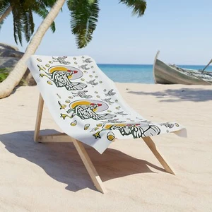 Toalla de playa de pollo juguetona, camisa de pollo Roseanne - Imagen 1 de 3