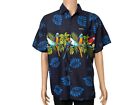 Creations Parrots Hawaiian Theme Jamaica Button Up Short Sleeve Shirt Mens L