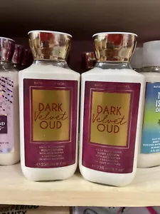 Lote de 2 lociones nutritivas diarias Bath & Body Works Dark Velvet Oud paquete de 8 oz - Imagen 1 de 2
