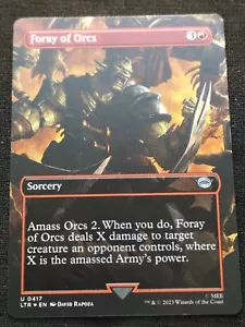 Foray Of Orcs - Borderless - Foil - Scene - LTR - NM - EN - 0417 - Picture 1 of 1