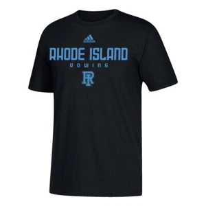 Rhode Island Rams NCAA Adidas Men's Sideline "Rowing" Graphic Black T-Shirt - Picture 1 of 2