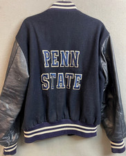 VTG Holloway Penn State Wool & Leather Varsity Letterman Jacket sz L USA