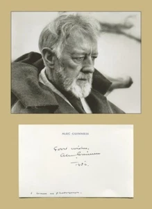 Alec Guinness (1914-2000) - Star Wars - Rara cartolina autentica firmata - 1986 - Foto 1 di 4