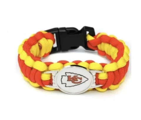Kansas City Chiefs NFL Paracord Bracelet NEW  -  FREE SHIPPING!!! Cover