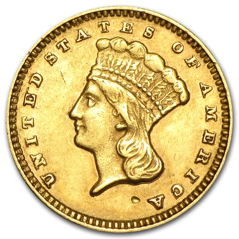 $1 Indian Head Gold Type 3 XF (Random Year) - SKU #4028 Cover