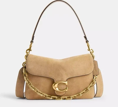 Coach Chain Tabby Shoulder/Hand  Bag(B4/SAND) Sued Chain Tabby. New! - Image 1 of 4