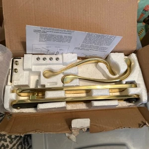 Marvin Old-Style Polished Brass Sliding Door Handles Rh Non-Keyed w/ Thumb Turn - Picture 1 of 7