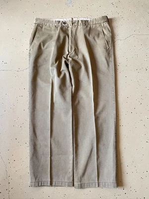 Pantalones Luciano Barbera Para Hombre Talla EE. UU. 37x29 Tostado Pana Pantalones Hechos en Italia Foto 1 de 4