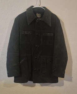 Vintage 70er Jahre Sears "The Men's Store" Sportswear Cord Jacke Gr. 40R grün - Bild 1 von 5