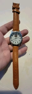 American Legion US Quartz Watch, Silver Tone Leather band Wristwatch Vintage - Picture 1 of 6