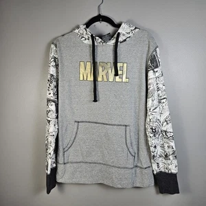 Universal Studios Marvel Hoodie Spiderman Thor Comics Large Gray Sweatshirt - Picture 1 of 6
