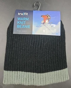 TRU FIT BLACK WARM KNIT BEANIE Unisex - Picture 1 of 3