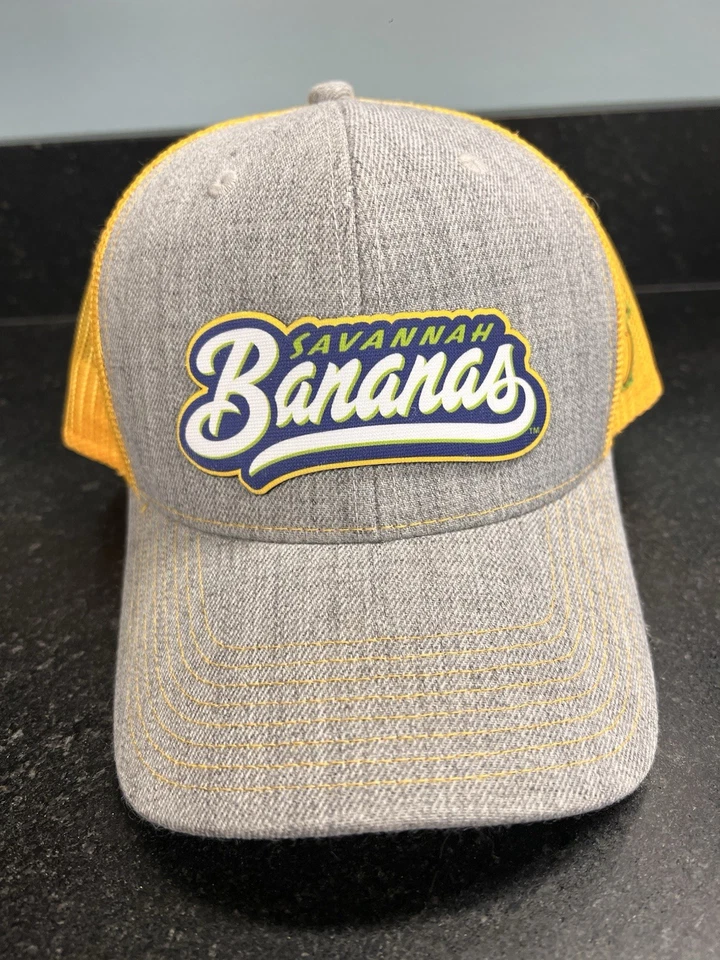 New Savannah Bananas Baseball Hat Cap Made By Fahrenheit Headwear Yellow & Gray - Image 1 of 4