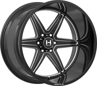 Juego de 4 ruedas 22x10 Hostile H117 Venom Blade Cut (negro fresado) 6x135 (-25 mm) Foto 1 de 4