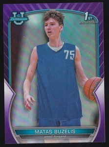 2022-23 Bowman University Chrome #84 Matas Buzelis 1st Purple Refractor /399 - Picture 1 of 2