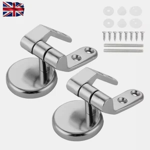 1 Pair Toilet Seat Hinges Fixed Replacement Part Mounting Connector Zinc Alloy - Picture 1 of 4