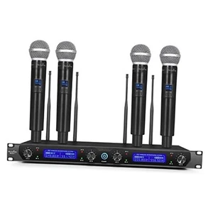 Wireless Microphone System, with 4 Handheld Mics, Metal Build, Fixed MK240-1 - Picture 1 of 7