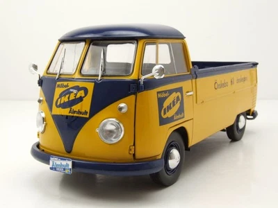 VW T1 Pritsche IKEA 1950 Giallo Blu Modellino 1:18 Solido - Immagine 1 di 4