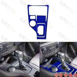 Blue Carbon Fiber Automatic Shift Outer Frame Cover Trim For Ford Ranger 2019-22 - Picture 1 of 7