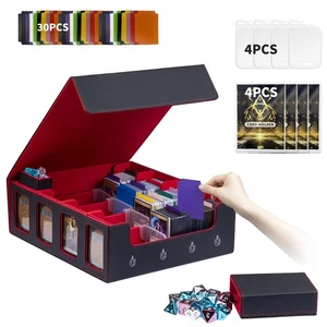 Pluscraft Card Storage Box 3200+ MTG Commander Deck Box TCG Deck Case with Di... - Picture 1 of 7