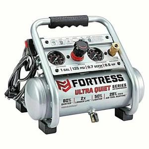 Compresor de aire profesional ultra silencioso sin aceite para sitio de trabajo de 1 galón 0,5 HP 135 PSI - Imagen 1 de 6