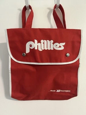 Vintage 1970s 1980s Philadelphia Phillies Backpack. SGA By Tastycake. - Image 1 of 4