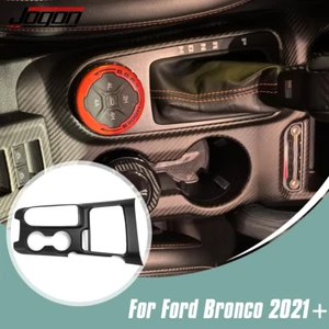 Carbon Console Gear Shift Panel For Ford Bronco Badlands Black Diamond 2021-2024 - Picture 1 of 15