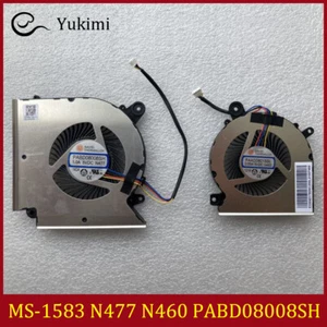 MS-1583 N477 N460 PABD08008SH FOR MSI GF66 GF76 GL66 CPU Graphics Cooling Fan - Picture 1 of 4