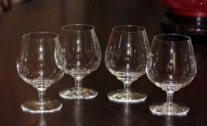 SET OF 4 QUALITY ELEGANT STUART CRYSTAL BRANDY BALLOONS c.1980 - Picture 1 of 12
