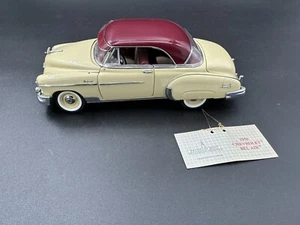 Franklin Mint 1950 Chevy Bel Air 2-door Hardtop 1/24 Scale Cream and Maroon - Picture 1 of 13