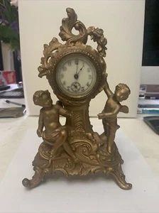 VINTAGE BRASS HAND MADE CLOCK. VICTORIAN STYLE ANTIQUE DESIGN. - Picture 1 of 12