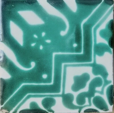 C #129) МЕКСИКАНСКАЯ ПЛИТКА КЕРАМИЧЕСКАЯ РУЧНОЙ РАБОТЫ ИСПАНСКОЕ ВЛИЯНИЕ ТАЛАВЕРА МОЗАИЧНОЕ ИСКУССТВО - Изображение 1 из 2