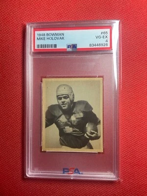 1948 BOWMAN #65 MIKE HOLOVAK RC PSA 4 - Image 1 of 2