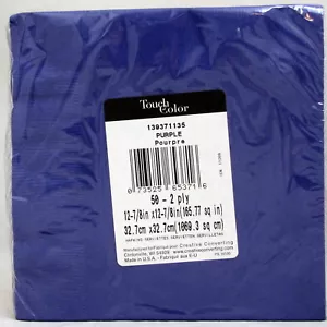 Touch of Color Purple Luncheon Napkins 50 Ct 2 Ply 12 7/8 in X 12 7/8 in Napkin - Picture 1 of 4