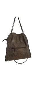 Damen Kette Handtasche Schultertasche zeitlos zinngrau - Bild 1 von 12