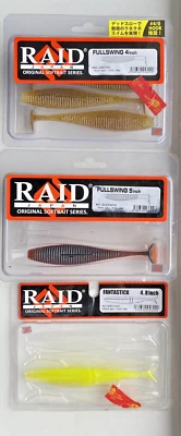 RAID JAPAN FULLSWING 4" 5" FANTASTICK 4.8" Gummifisch Set Softbait Angelköder - Bild 1 von 2