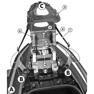 Attacco posteriore bauletto Givi Monolock Yamaha Tmax 530 2012-2016 - Imagen 1 de 5