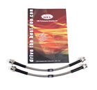 Hel Ford Fiesta ST MK7 1.0 EcoBoost Drums 13-17 Rear Braided Brake Hoses - Clear