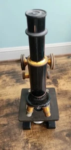 Antique Brass and Iron Microscope by SPENCER LENS CO. Buffalo  - Picture 1 of 6