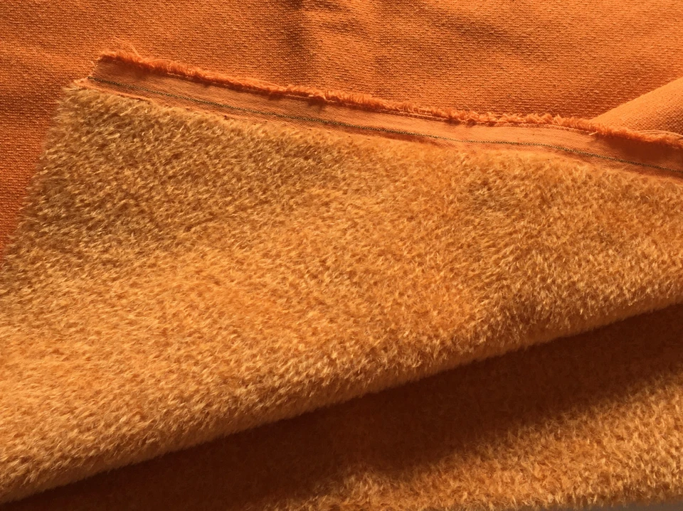 Steiff Schulte 7 mm mitteldicht gelockt antikes Mohair - ORANGE